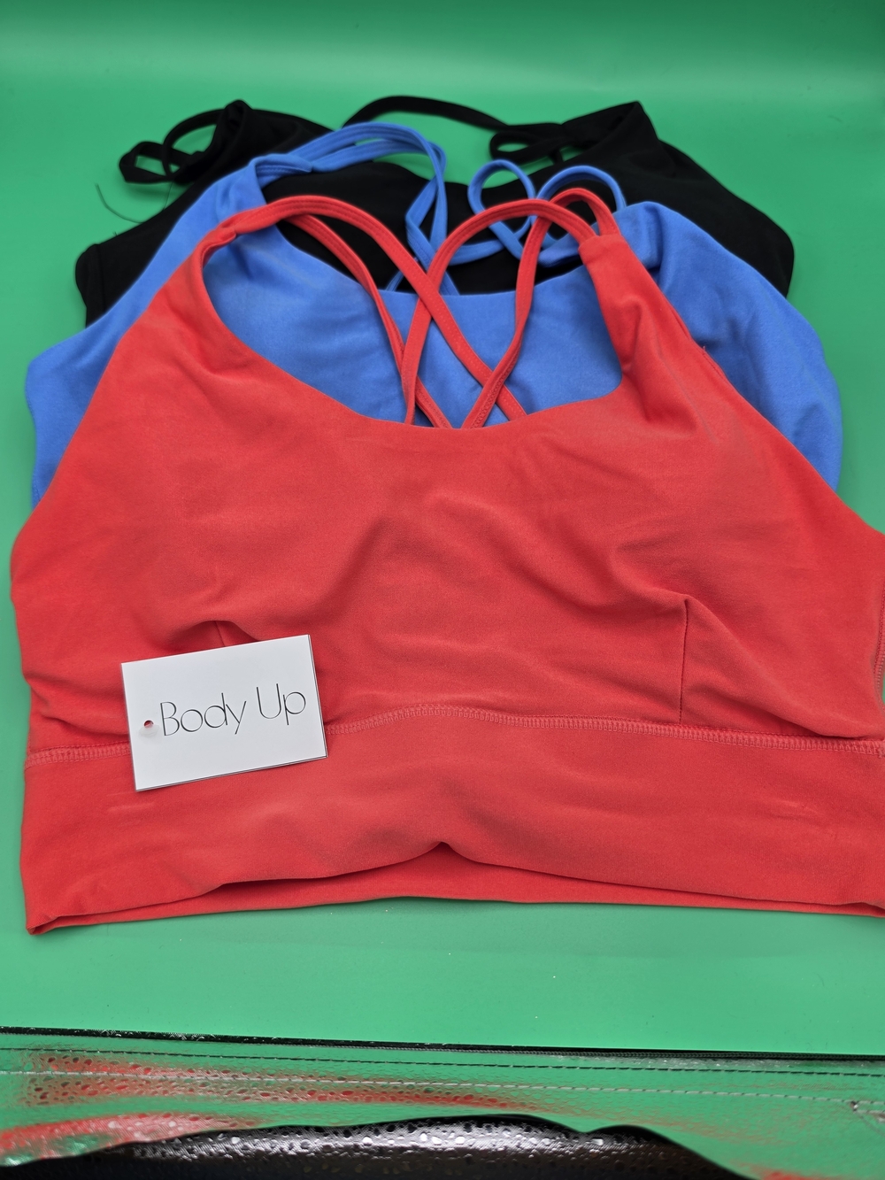 Women's Strappy Sports Bra - Red